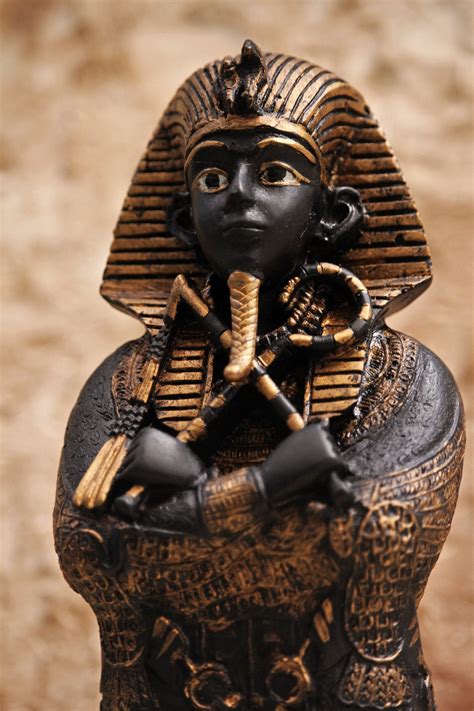 Rare Ancient Sculpture Of Egyptian King Tutankhamun With Hieroglyph