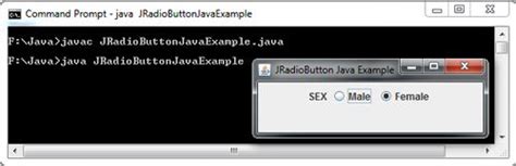 Jradiobutton Example In Java Swing Computer Notes