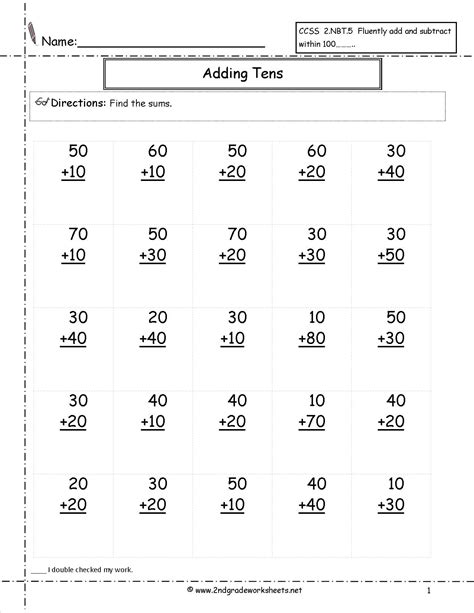 Fourth Grade 2 Digit Addition Worksheets Edumonitor 27 Math Addition