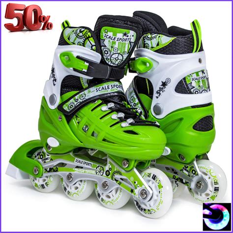 Купить Ролики раздвижные спортивные детские Scale Sports, Цветные яркие ...