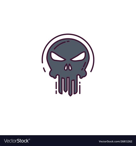 Punisher Skull Logo Royalty Free Vector Image Vectorstock