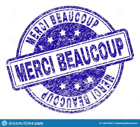 Scratched Textured Merci Beaucoup Stamp Seal Stock Vector Illustration Of Merci Grunge