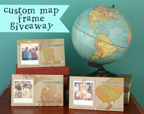 Custom Map Frame Giveaway Creative T Ideas And News At Catching