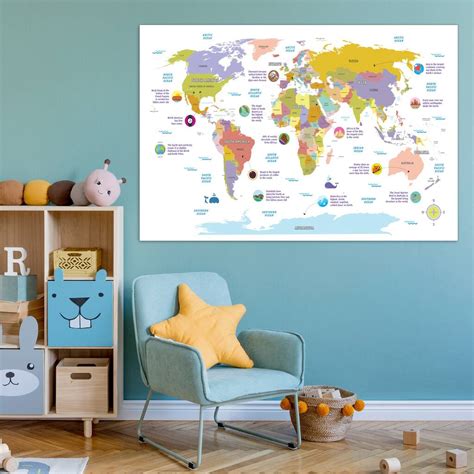 Kids World Map Poster By Geo Journey