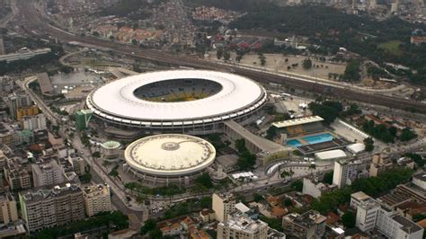 Aerial Footage Of Soccer Stadium Rio De Janeiro Brazil Youtube