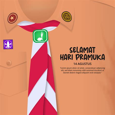 Selamat Hari Pramuka Or Happy Indonesia Scout Day Background With A