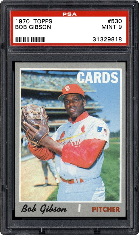 1970s cards fair better on the whole, but not tremendously. 1970 Topps Bob Gibson | PSA CardFacts™