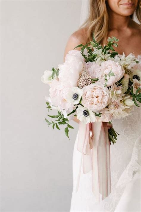 Elegant Pink Peonies Wedding Bouquet Ideas Emmalovesweddings