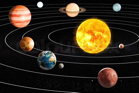 Planets Of The Solar System 3d Rendering Stock Image Colourbox