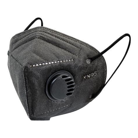 Black Kn95 Respirator 3d Face Protection Mask With