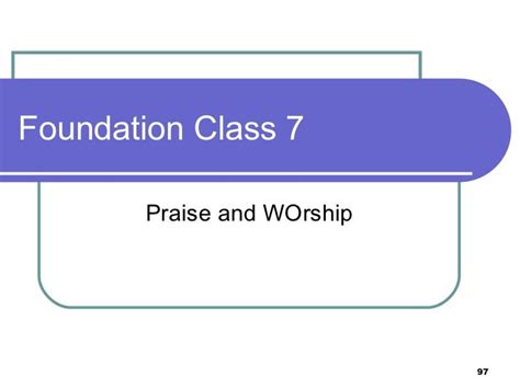 Foundation Class