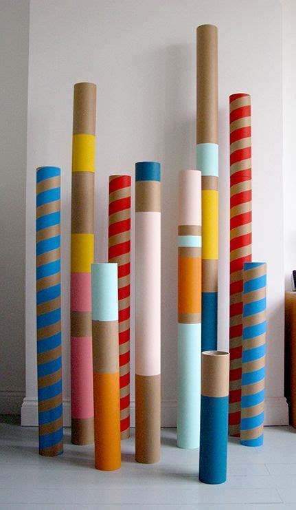 Painted Cardboard Tubes How Pretty Art Projects Display Design