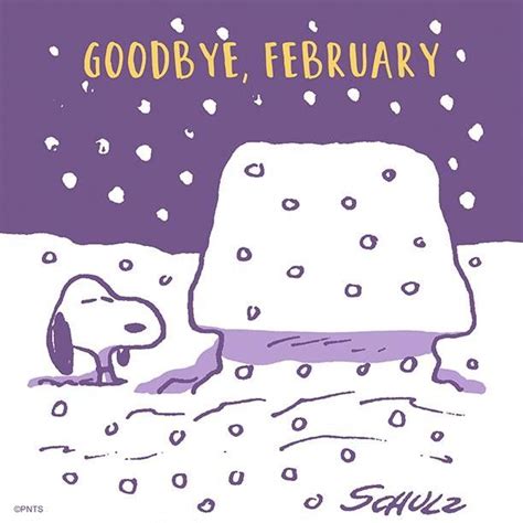 Snoopy And The Peanuts Gang On Instagram “goodbye February” Snoopy