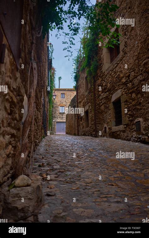 Europe Spain Girona Peratallada Medieval Town Stock Photo Alamy