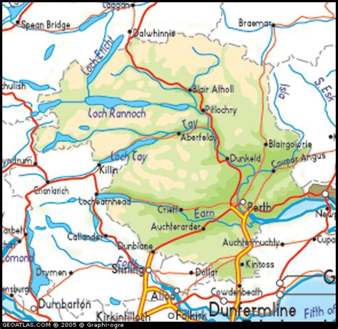 Map Of Scotland Perth And Kinross Uk Map Uk Atlas