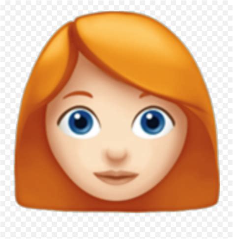 Iphone Ios Emojis Ginger Redhead Girl Red Hair Girl Emoji Ios Emojis Free Emoji PNG Images