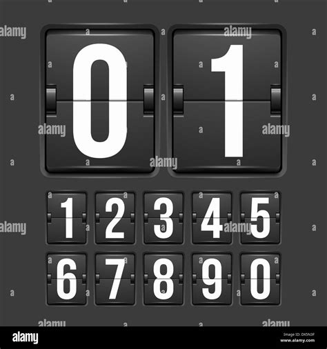 Countdown Timer White Color Mechanical Scoreboard Stock Photo Alamy