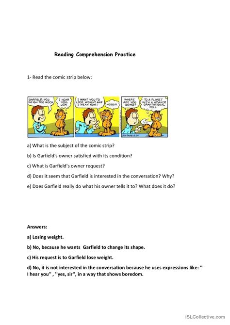 Reading Comprehension Practice Readi English Esl Worksheets Pdf And Doc