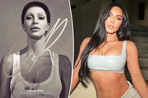 kim kardashian is unrecognizable on cr fashion book cover with buzzcut