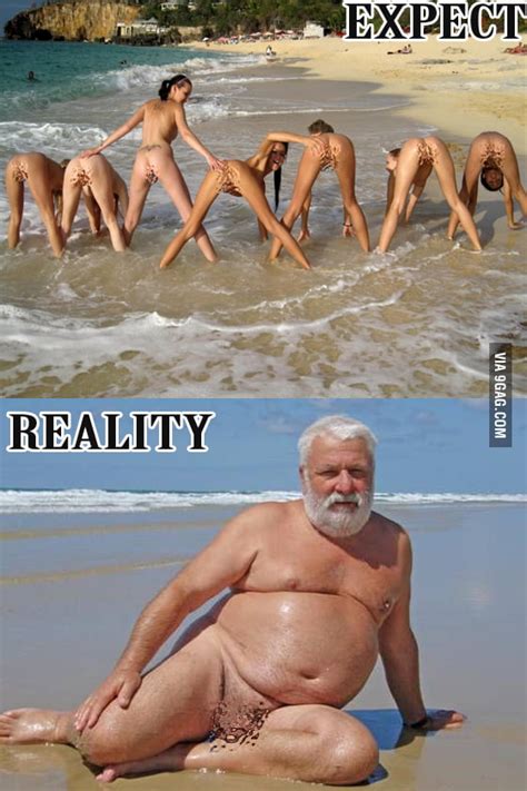 Nude Beach Expect X Reality 9GAG