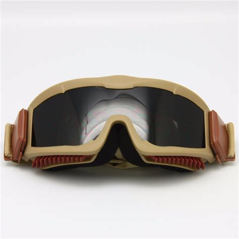 men s ballistic military 3 lens alpha goggles us tactical army sunglasses anti fog helmet