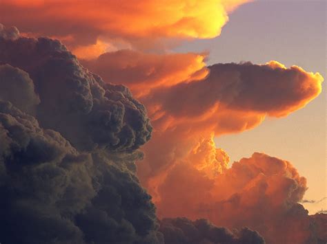 Cumulus Clouds At Sunset Clouds Wallpaper