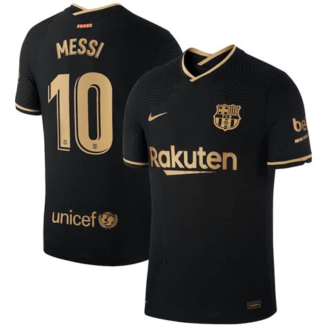 Mens Nike Lionel Messi Black Barcelona 202021 Away Authentic Jersey