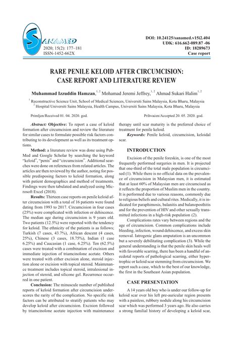 Pdf Rare Penile Keloid After Circumcision Case Report And Literature Review