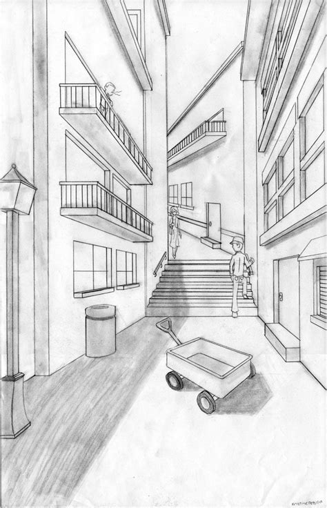 One Point Perspective By Animyx On Deviantart One Point Perspective