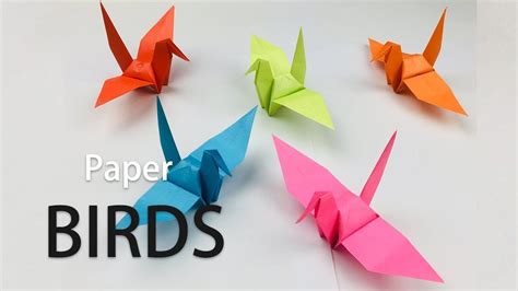 How To Make A Paper Bird Easy For Kids Origami Ideas Ep1 สอนพับนก