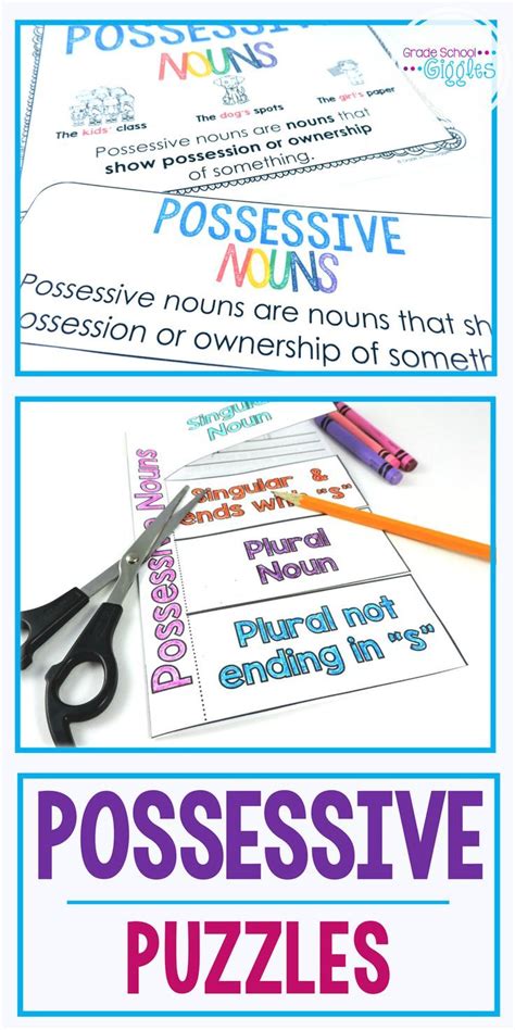 Singular and plural possessive nouns grade/level: Possessive Nouns Worksheets and Centers | Possessive nouns ...