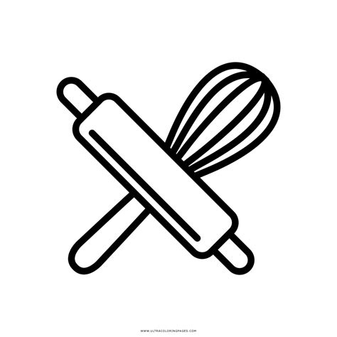 Baking Tools Coloring Page - Ultra Coloring Pages png image