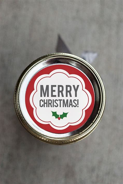 Printable Christmas Mason Jar Label Canning Jar Label Etsy