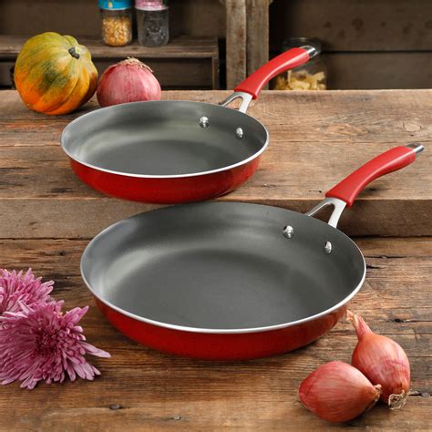 The Pioneer Woman 11 And 9 Non Stick Red Fry Pan 2 Piece