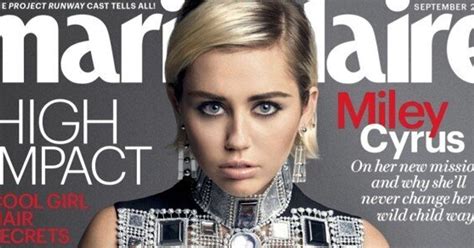 Miley Cyrus Goes 60s Chic On The Cover Of Marie Claires September