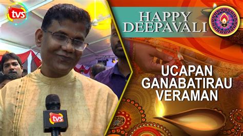 Festival ini melambangkan kemenangan baik atas buruk, dan lampu dinyalakan sebagai tanda perayaan serta harapan umat manusia. 'Happy Deepavali', ucapan Ganabatirau Veraman - TVSelangor