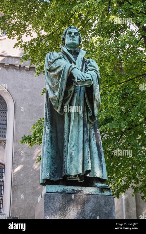 Martin Luther Statue 1900 By Franz Vogel Evangelical City Quarter In
