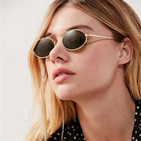 realstar 2018 fashion small oval metal sunglasses women designer vintage brand sun glasses men