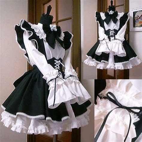 Dress, apron, headwear, detachable collar, gloves * 2 material: i cosplay cafe maid outfit by kyocs on DeviantArt