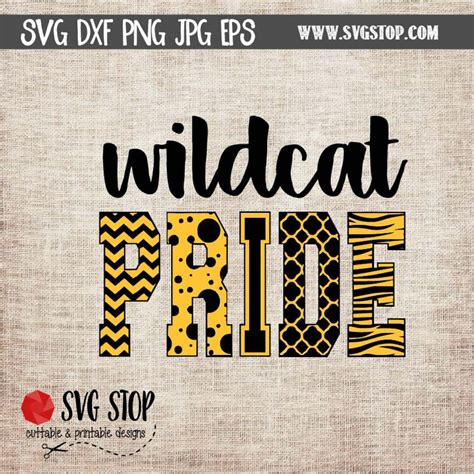 Wildcat Pride Svg Dxf Png Eps Clip Art Cut File Etsy