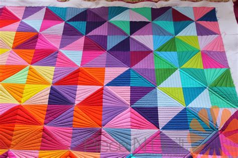 Piece N Quilt Half Square Triangle Quilt Custom Machine Quilting By