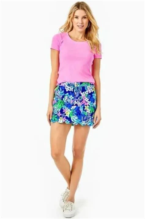 Nwt Lilly Pulitzer Size 12 Colette Skorts Social Sunsetscalloped
