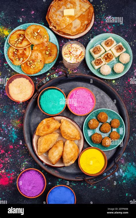 Traditional Indian Holi Festival Food Stock Photo Alamy