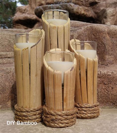 Some Easy Diy Bamboo Projects In 2020 Bamboo Candle Bamboo Candle