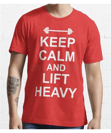 Keep Calm And Lift Heavy Gym Design For Lifters White On Black