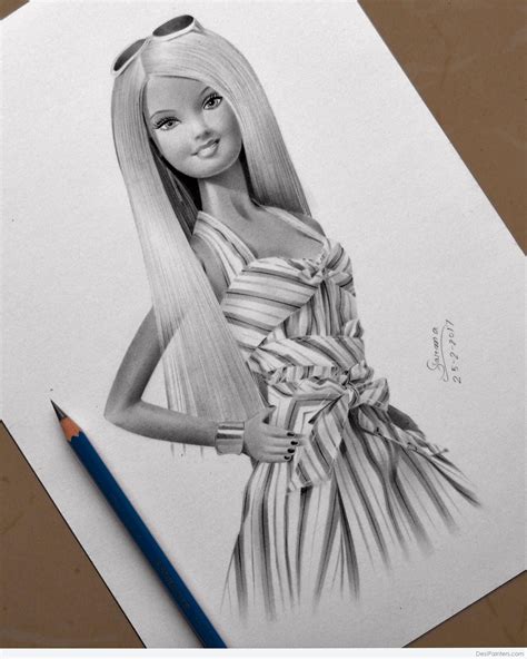 Barbie Doll Pencil Painting Full Hd Images How To Draw A Barbie Doll