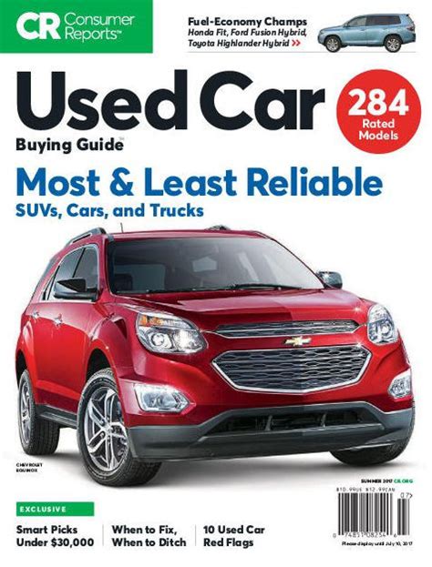 Consumer Reportsused Car Buying Guide Summer 2017 By Consumer