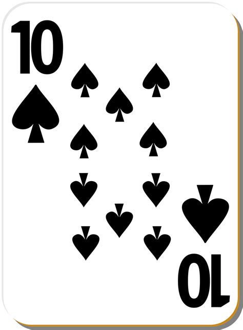 Playing Card Free Stock Photo Illustration Of A Ten Of Spades