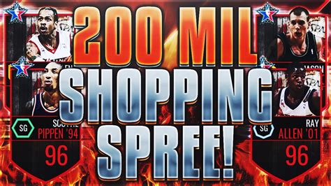 200 mil coin nba live mobile shopping spree building the best team 95 franchise largest on