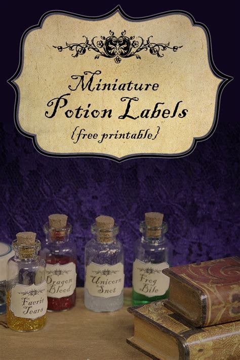 Miniature Free Printable Potion Labels Customize And Print